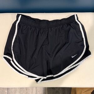 Nike Women's Black Athletic Shorts with White Trim